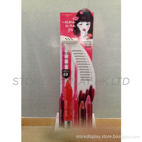 Free Floor Standing Corrugated Cosmetic Display Shelf for Promotion